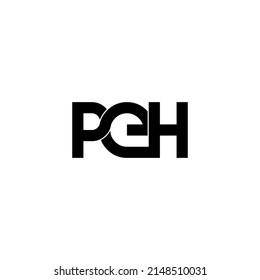 peh initial letter monogram logo design 