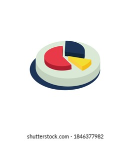 Pei Chart 3d isometric icon vector illustration