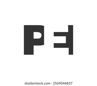 PEI logo design. Initial letter P E I bold font style for tech startups, consulting, corporate branding. Creative company name, headlines typography identity, trendy logotype. Vector illustration.