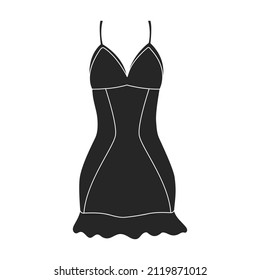 Peignoir vector icon.Black vector icon isolated on white background peignoir.