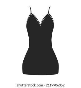 Peignoir-Vektorsymbol.Schwarze Vektorsymbol einzeln auf weißem Hintergrund peignoir.