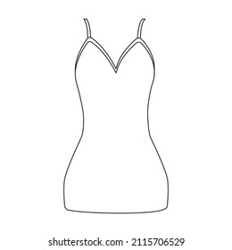 Icono de vector Peignoir.Icono de vector de contorno aislado en el peignoir de fondo blanco.