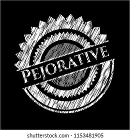 Pejorative on chalkboard