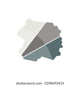 Pekanbaru map geometric creative logo