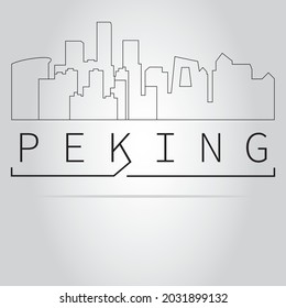 Peking - cityscape vector illustration.