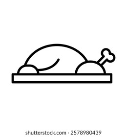 Peking duck food icon Black and white logo