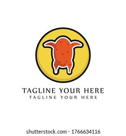 Peking duck logo. Chinese cuisine concept. food elements.