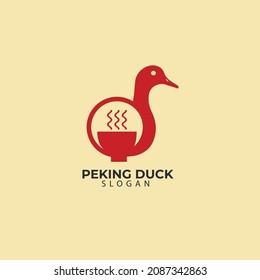 Peking duck logo, chinese traditional cuisine, peking duck icons from food and restaurant collection, vector illustration.

