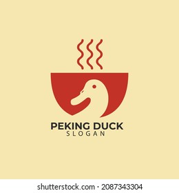 Peking duck logo, chinese traditional cuisine, peking duck icons from food and restaurant collection, vector illustration.
