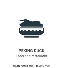 Peking duck vector icon on white background. Flat vector peking duck icon symbol sign from modern food and restaurant collection for mobile concept and web apps design.