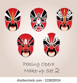 Peking opera red make-up set