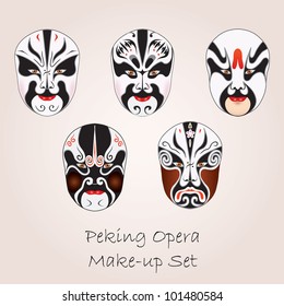 Peking opera white make-up set