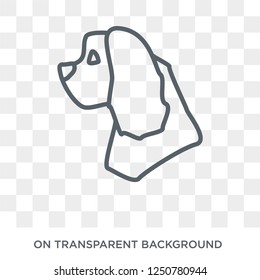 Pekingese dog icon. Trendy flat vector Pekingese dog icon on transparent background from dogs collection. High quality filled Pekingese dog symbol use for web and mobile