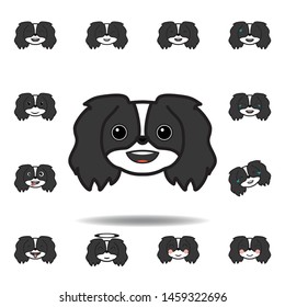 pekingese emoji grinning multicolored icon. Set of pekingese emoji illustration icons. Signs, symbols can be used for web, logo, mobile app, UI, UX