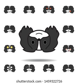 pekingese emoji happy multicolored icon. Set of pekingese emoji illustration icons. Signs, symbols can be used for web, logo, mobile app, UI, UX