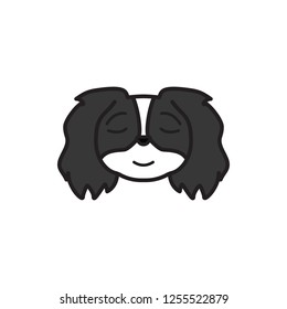 pekingese, emoji, relieved multicolored icon. Signs and symbols icon can be used for web, logo, mobile app, UI, UX 