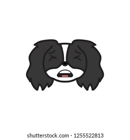pekingese, emoji, scared multicolored icon. Signs and symbols icon can be used for web, logo, mobile app, UI, UX 