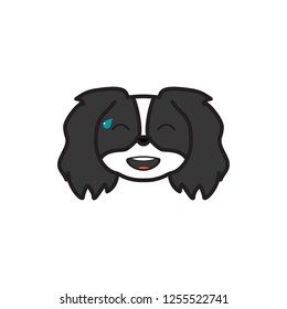 pekingese, emoji, sweat smile multicolored icon. Signs and symbols icon can be used for web, logo, mobile app, UI, UX 