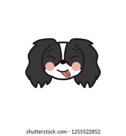 pekingese, emoji, yum, relaxed multicolored icon. Signs and symbols icon can be used for web, logo, mobile app, UI, UX 