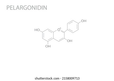 Pelargodin molecular skeletal chemical formula.