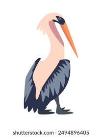 pelican bird cartoon isolated icon