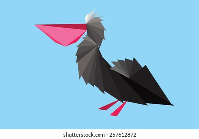 pelican bird flat flats vector unusual bright modern