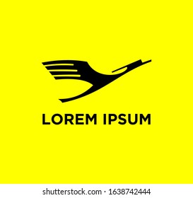 Pelican Bird Icon Fast Shipping Symbol Stock Vector 