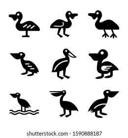 pelican bird icon isolated sign symbol vector illustration - Collection of high quality black style vector icons
