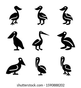 pelican bird icon isolated sign symbol vector illustration - Collection of high quality black style vector icons
