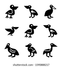 pelican bird icon isolated sign symbol vector illustration - Collection of high quality black style vector icons
