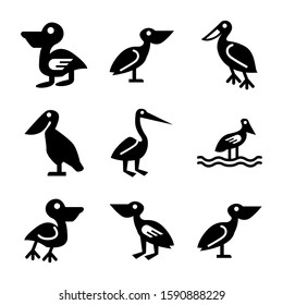 pelican bird icon isolated sign symbol vector illustration - Collection of high quality black style vector icons
