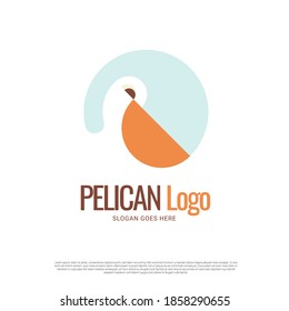 Pelican bird icon symbol logo design