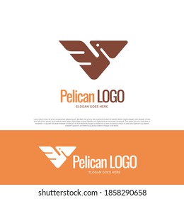 Pelican bird icon symbol logo design