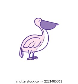 pelican bird icon vector image on white background