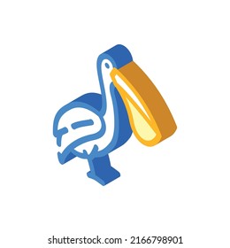pelican bird isometric icon vector. pelican bird sign. isolated symbol illustration