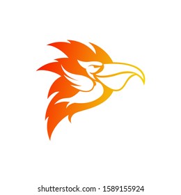 Pelican bird Logo abstract design vector template