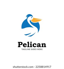 Vorlage für das Design von Pelican Bird-Logo - Vektorgrafik