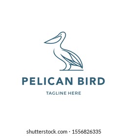 Pelican Bird Logo Design Vector Inspiration