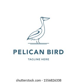 pelican bird logo design vector inspiration