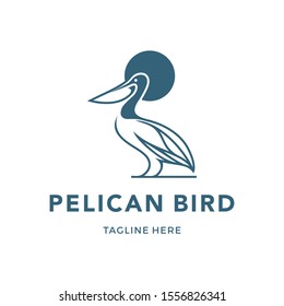 pelican bird logo design vector inspiration