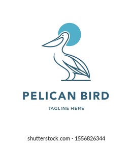 pelican bird logo design vector inspiration