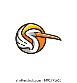 pelican bird logo icon vector