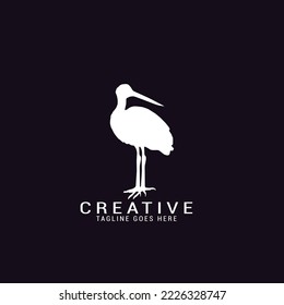 pelican bird and logo template design