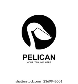 pelican bird logo vector icon illustration design. logo for adventure, and brand company