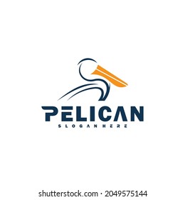 Pelican bird logo vector illustration design template. creative design