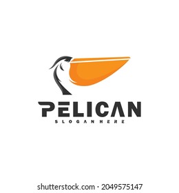 Pelican bird logo vector illustration design template. creative design