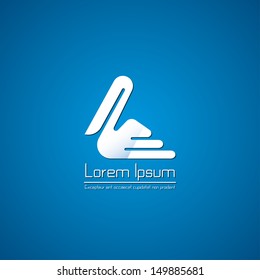 Pelican bird sign - vector illustration