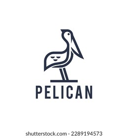 pelican bird vector logo design