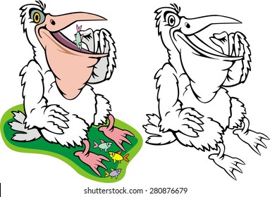 pelican cartoon