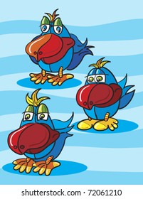 pelican cartoon, abstract vector art illustration